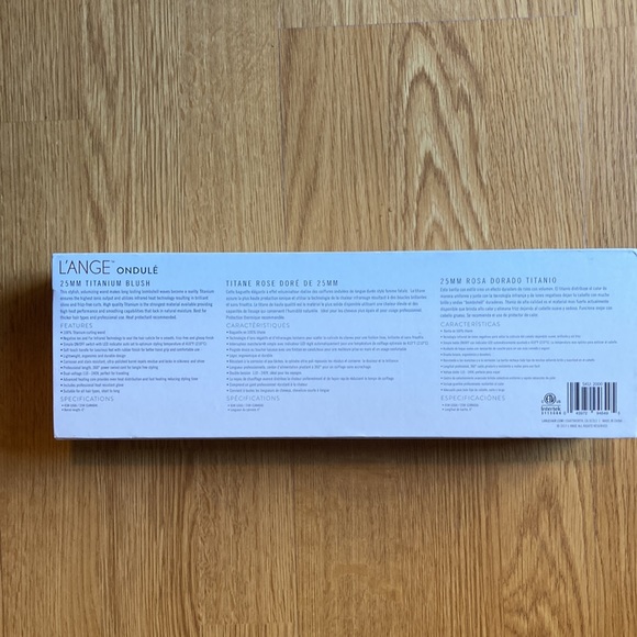 L’ANGE ONDULE 25mm Titanium Blush Rose Curling Wand - Picture 2 of 6